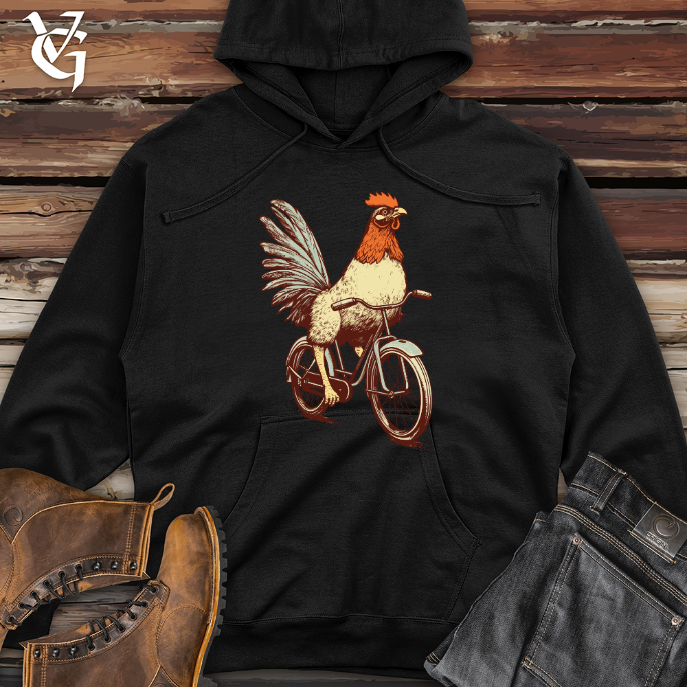 Retro Cluckin Wheels Midweight Hooded Sweatshirt