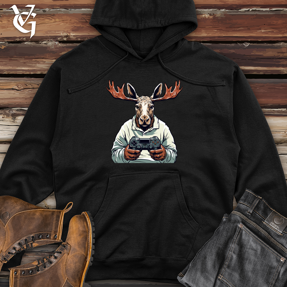 Game-Playing Moose Midweight Hooded Sweatshirt