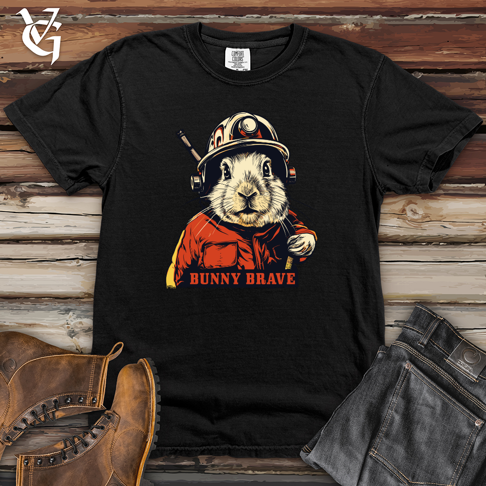 Bunny Brave Firefighter Heavy Cotton Comfort Colors Tee