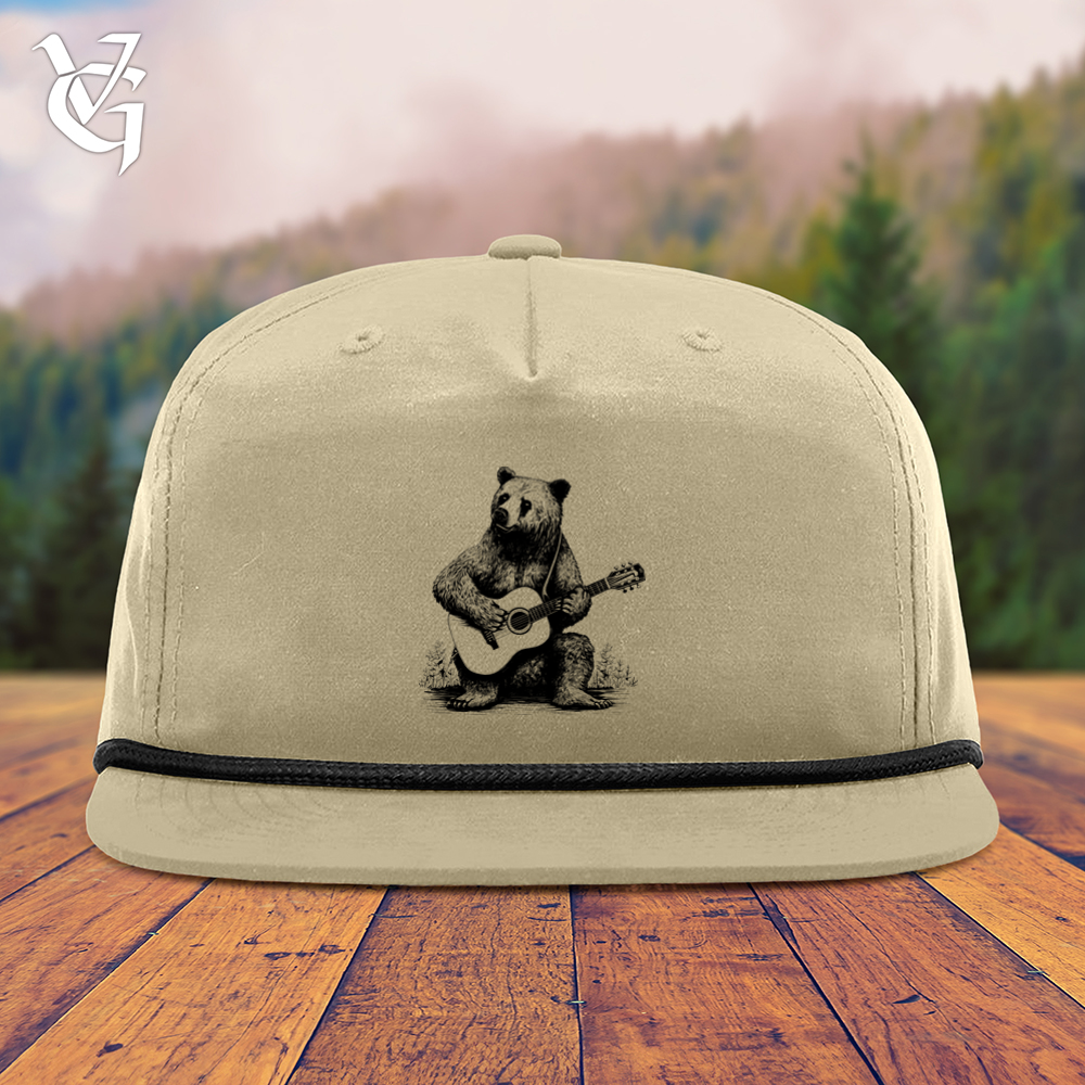 Bear Guitarist Snapback Cap