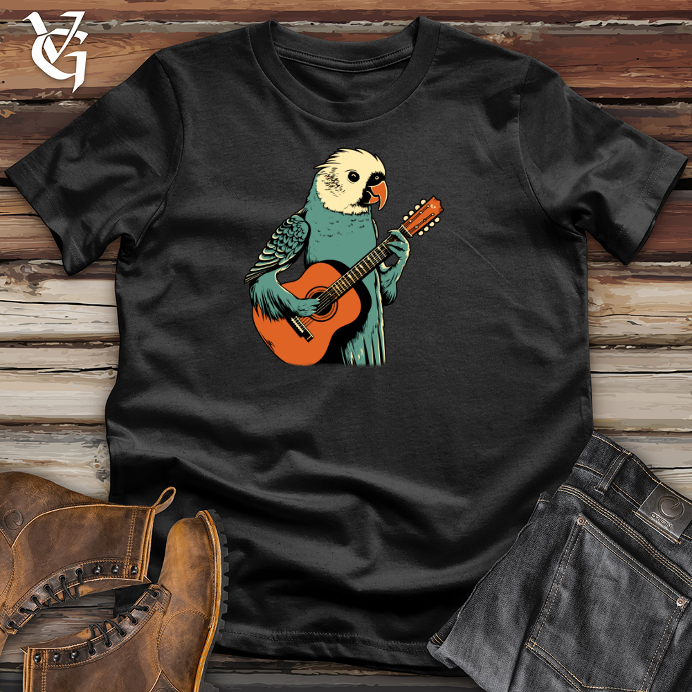 Parakeet Strumming Guitar Cotton Tee