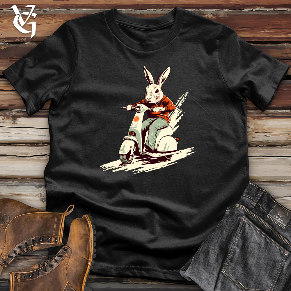 Retro Scooting Rabbit Softstyle Tee