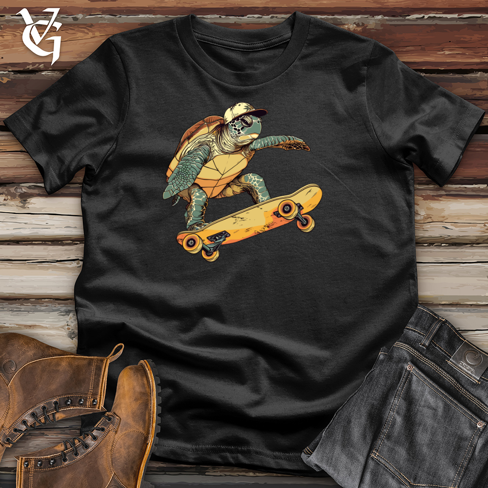 Turtle Skateboarder Groove Cotton Tee