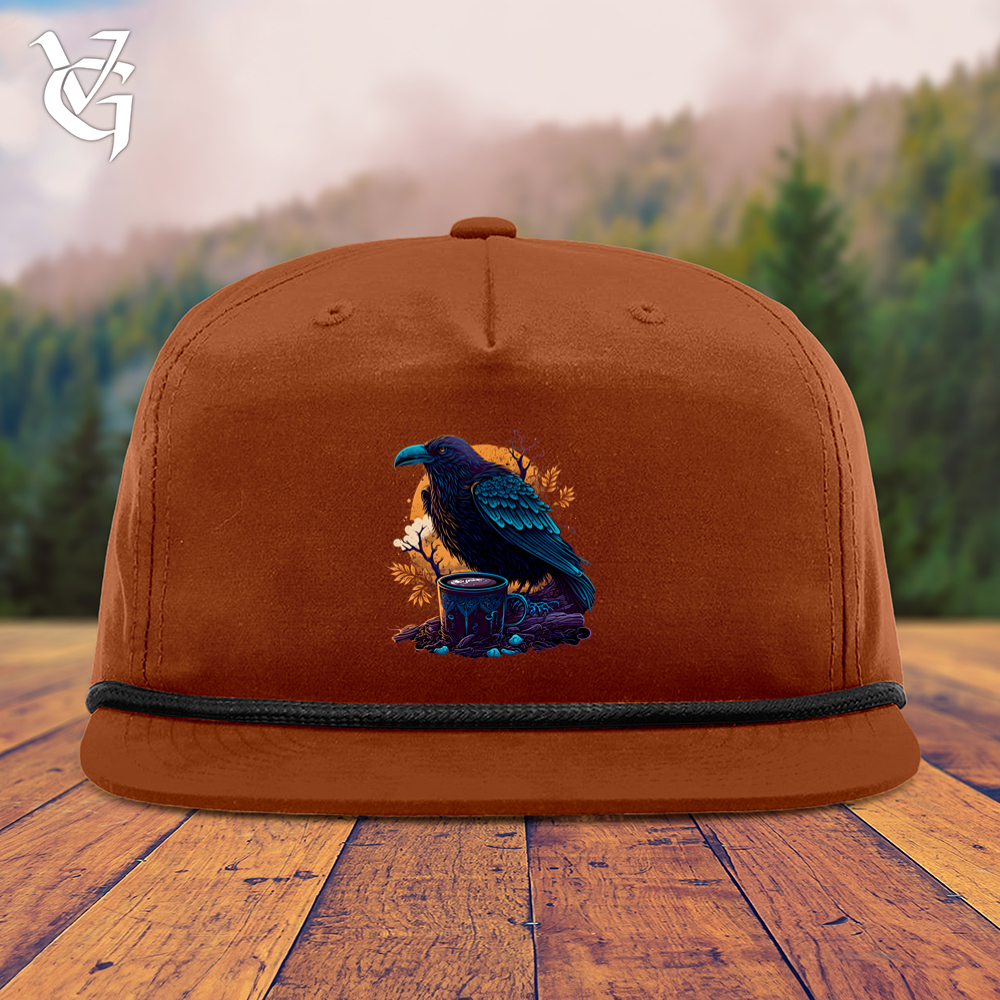 Black Raven Coffee Snapback Cap