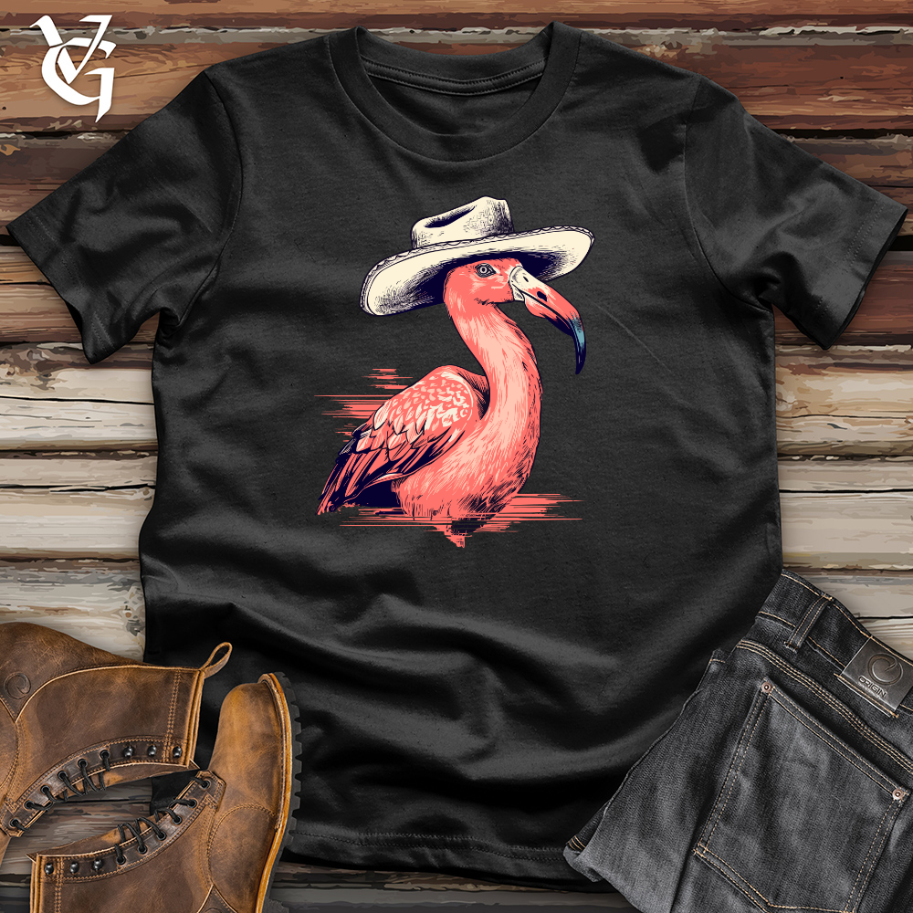 Flamingo Tropical Trek Cowboy Cap Cotton Tee