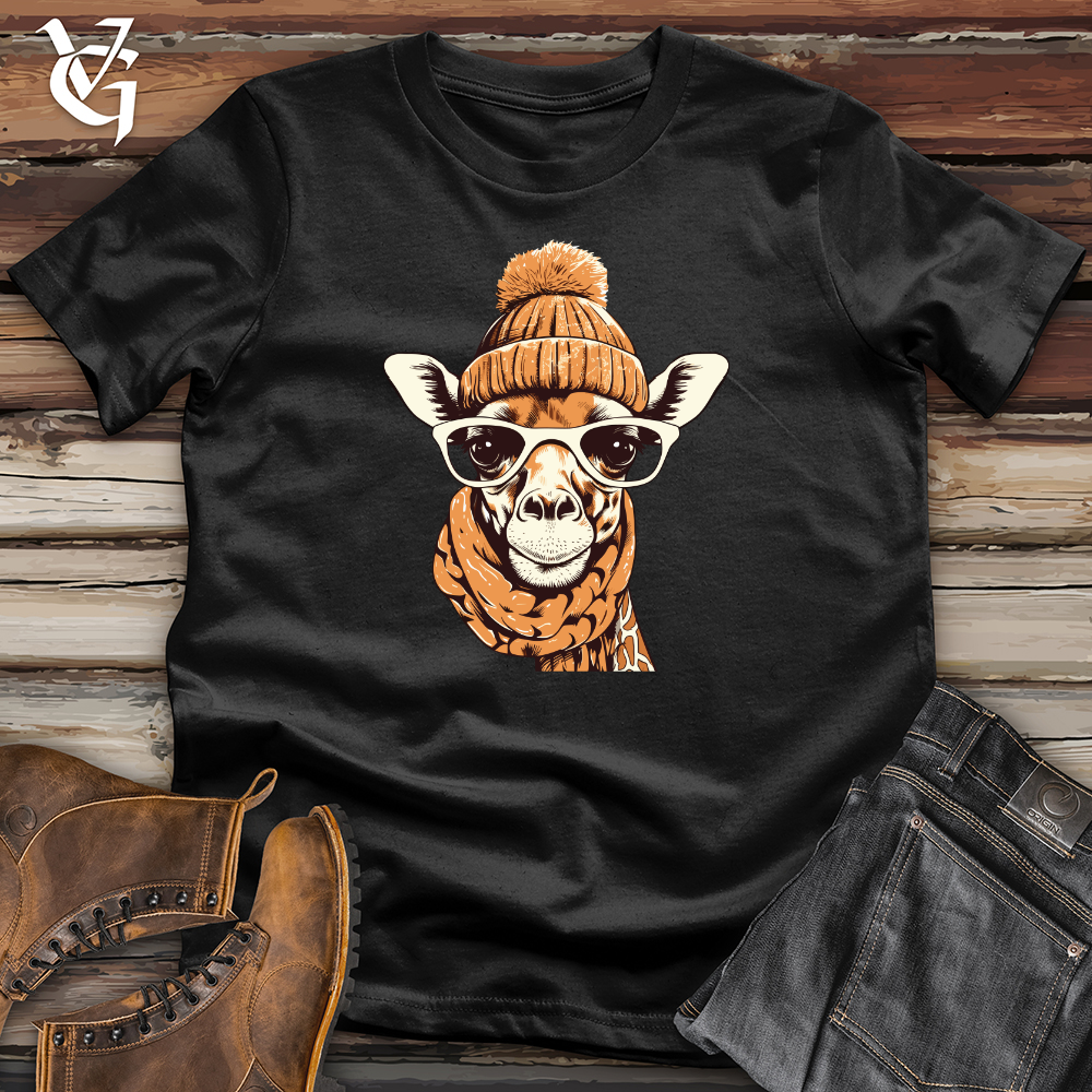 Vintage Pompom Snow Hat Giraffe Softstyle Tee