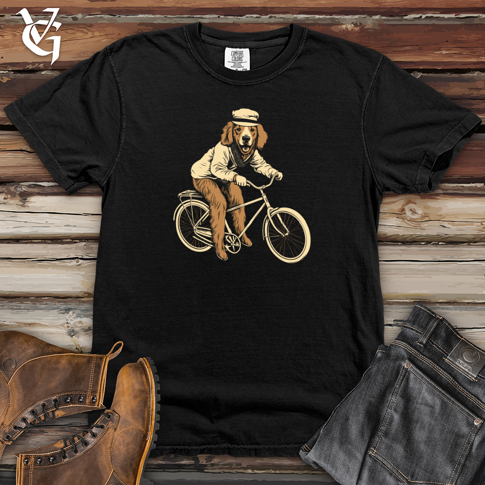 Vintage Bicycle Riding Golden Heavy Cotton Comfort Colors Tee