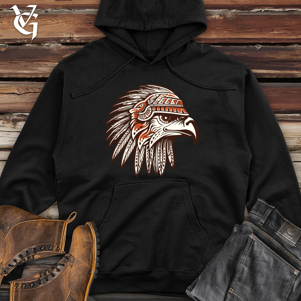 Norse Winged Warrior Midweight Hooded Sweatshirt