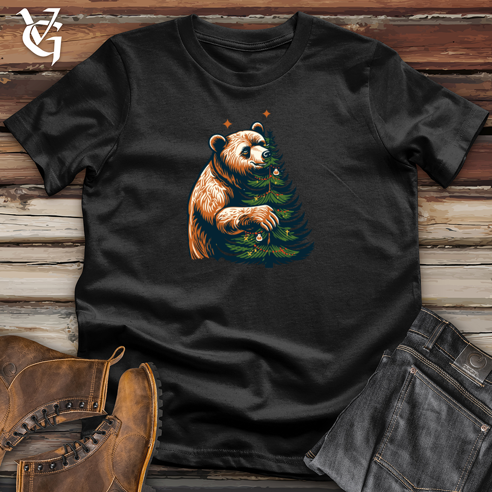 Retro Tree Trimming Bear Softstyle Tee