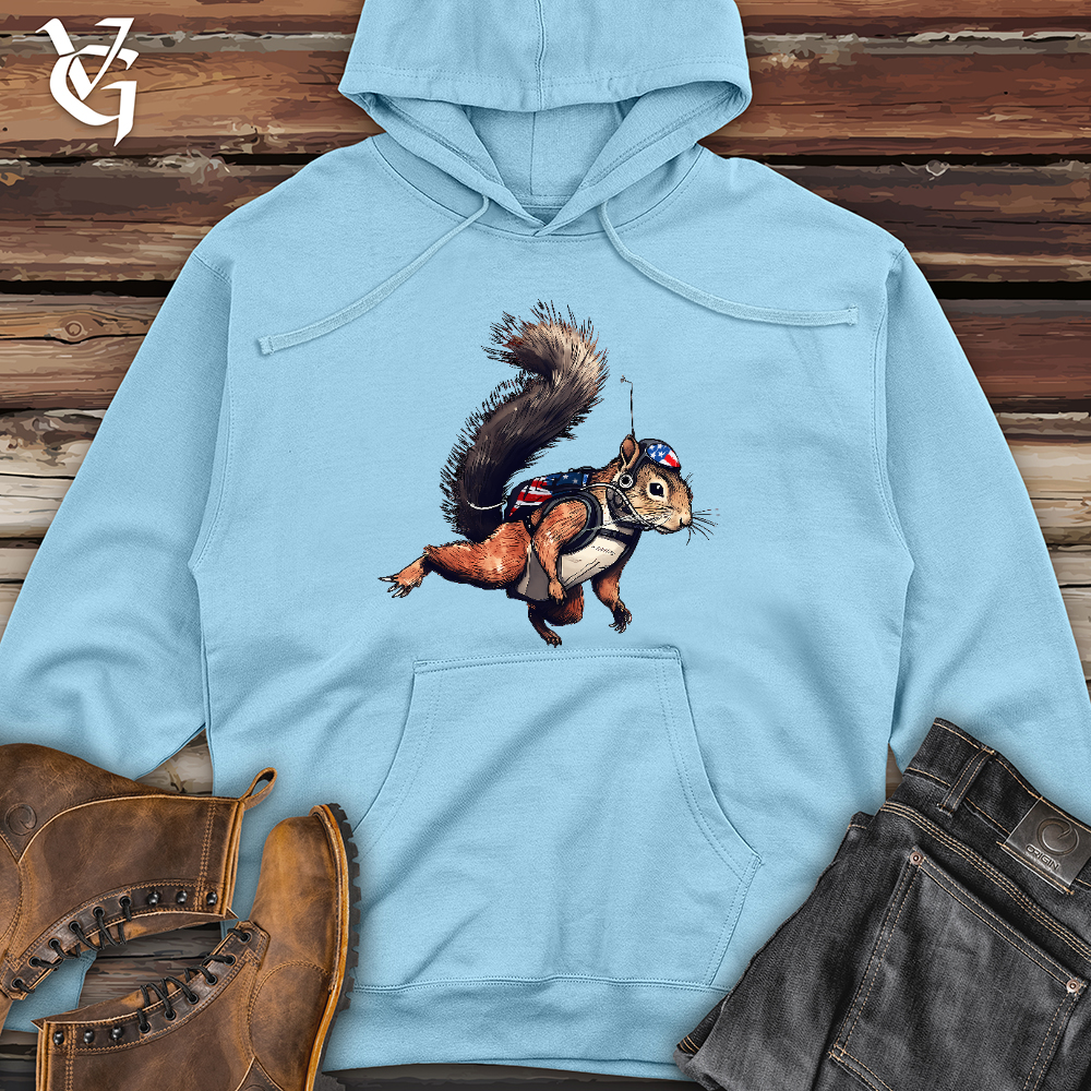American Skydiving Squirrel Midweight Hooded Sweatshirt