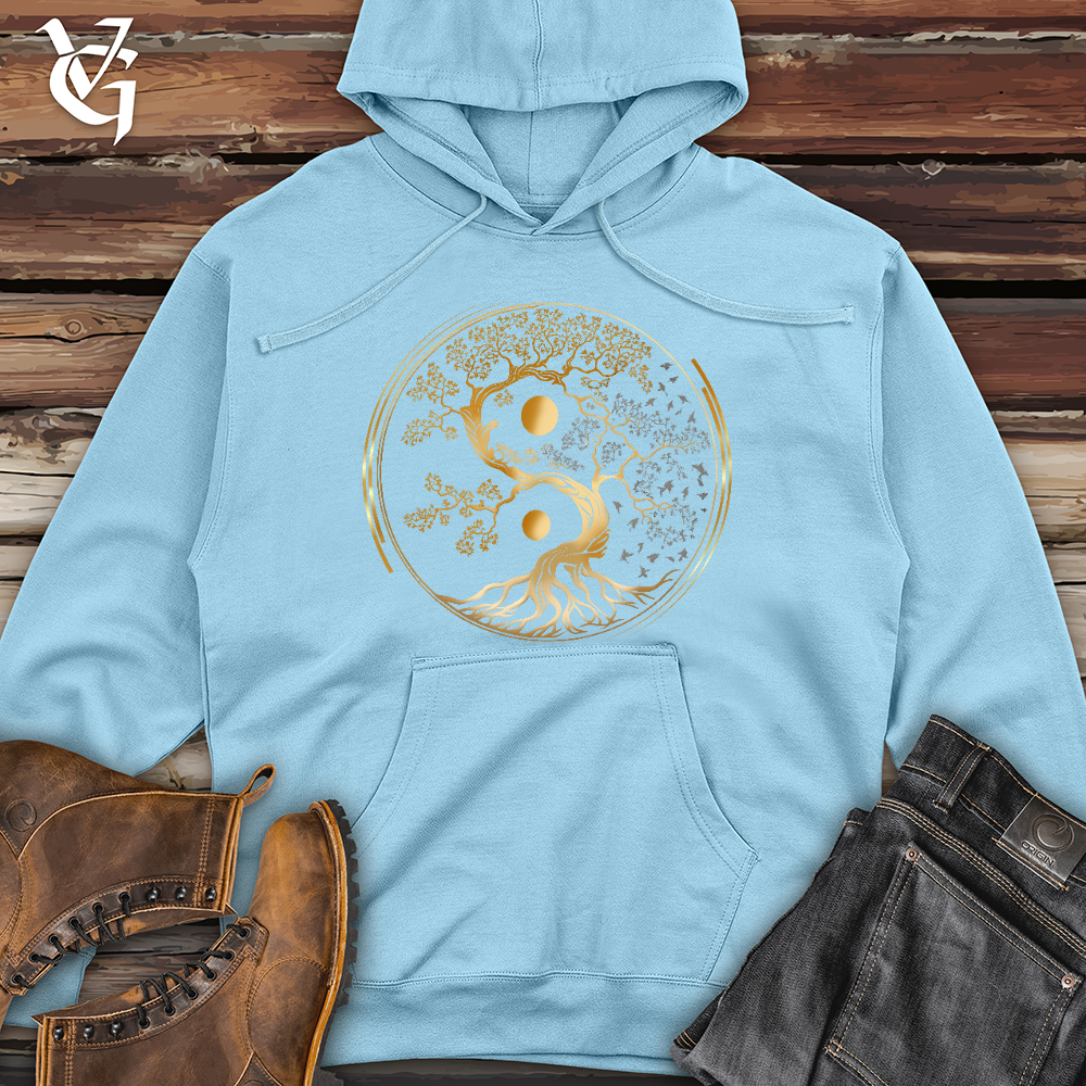 Tree of Life Yin Yang Midweight Hooded Sweatshirt