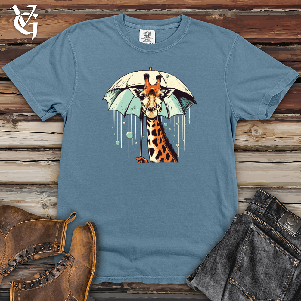 Giraffe Sky-High Rain Shelter Serenity Heavy Cotton Comfort Colors Tee