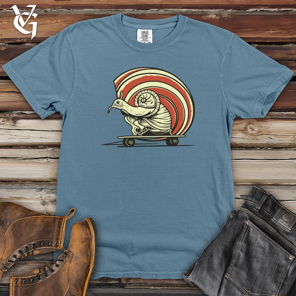 Retro Skate Snail Heavy Cotton Comfort Colors Tee