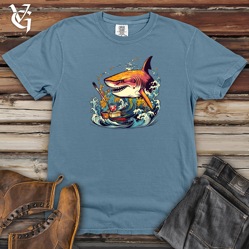 Vivid Seascape Shark Heavy Cotton Comfort Colors Tee