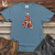 Vintage Scooting Deer Heavy Cotton Comfort Colors Tee