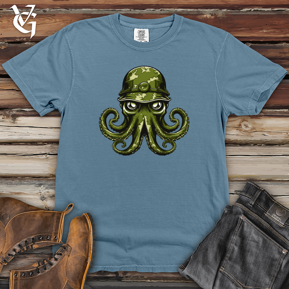 Octopus Commando Helmeted Brigade Heavy Cotton Comfort Colors Tee