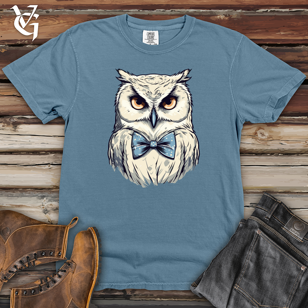 Vintage Bowtie Owl Heavy Cotton Comfort Colors Tee