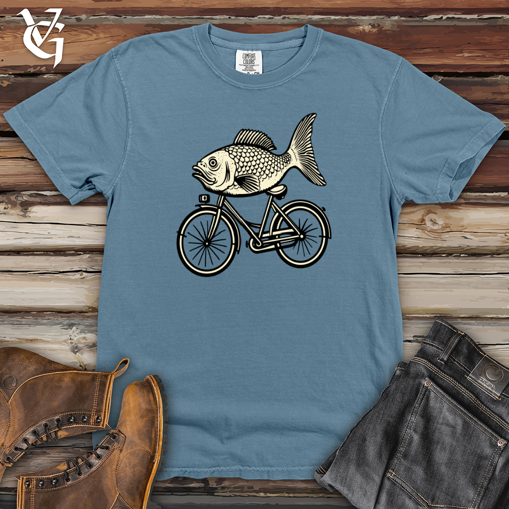 Retro Riding Fish Heavy Cotton Comfort Colors Tee