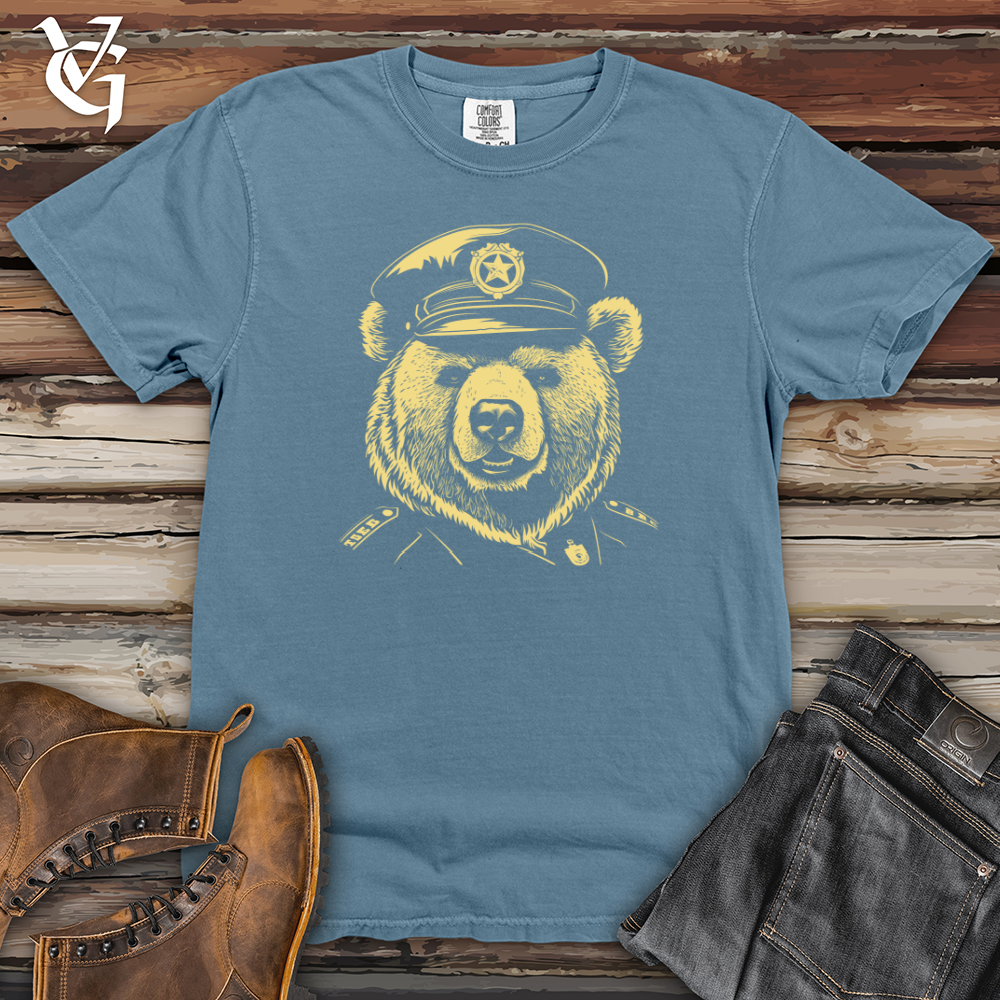 Policeman Bear Patrol Heavy Cotton Comfort Colors Tee