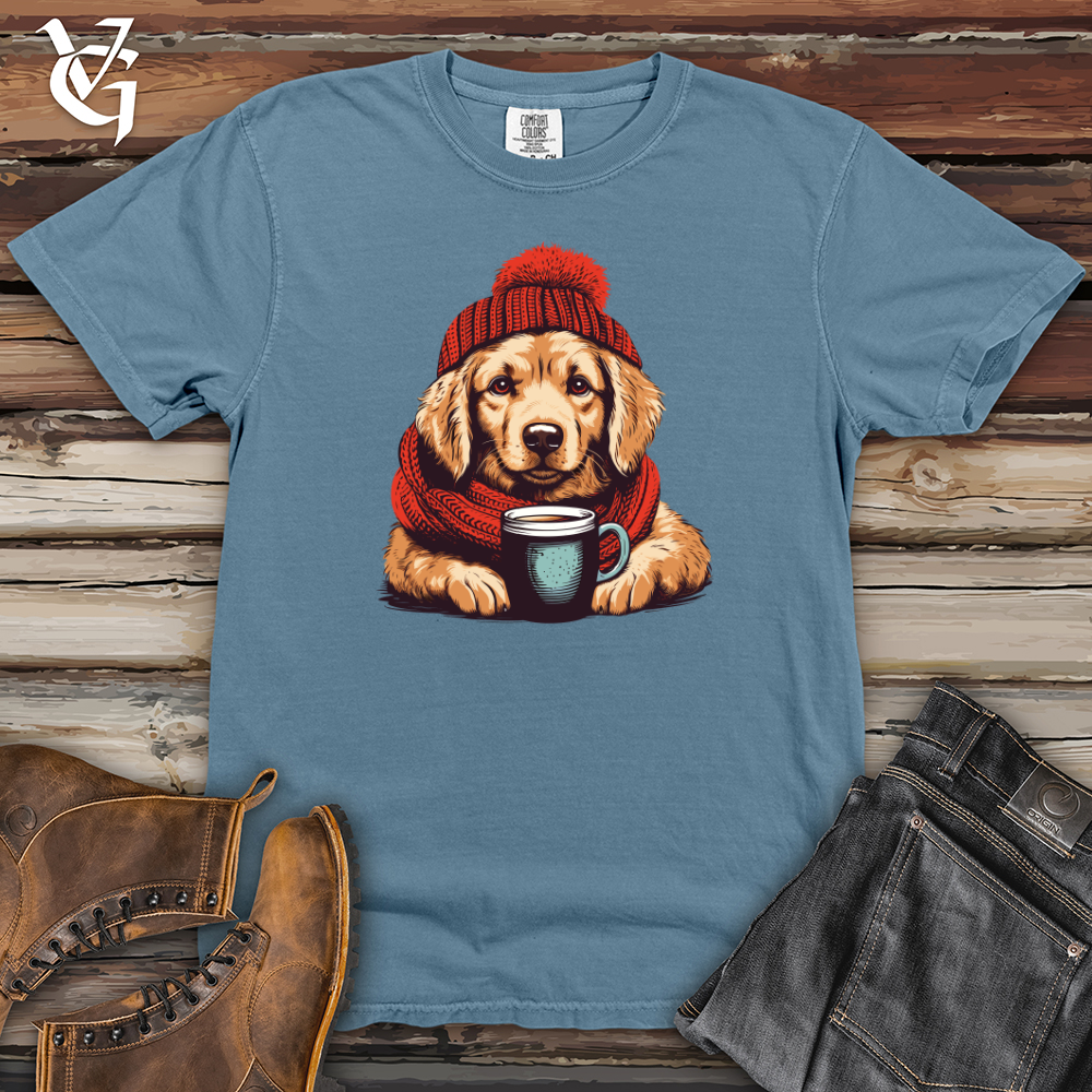 Retro Pom Pom Golden Retriever Heavy Cotton Comfort Colors Tee