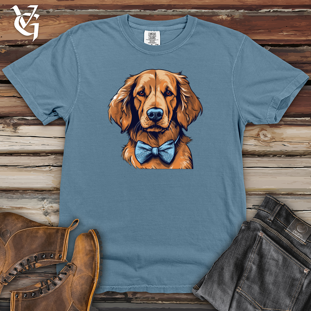 Bowtie Elegance Golden Retriever Heavy Cotton Comfort Colors Tee