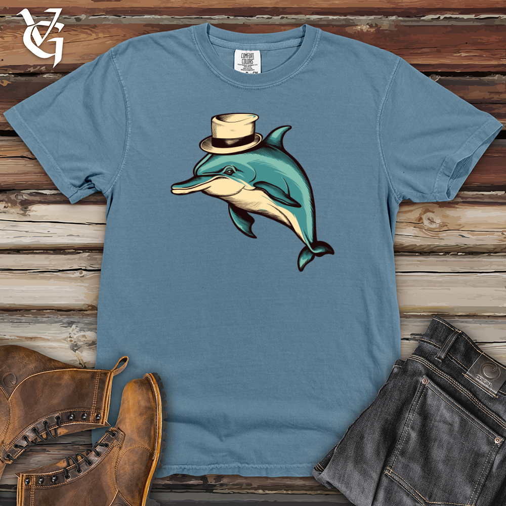 Vintage Bow Tie Dolphin Heavy Cotton Comfort Colors Tee