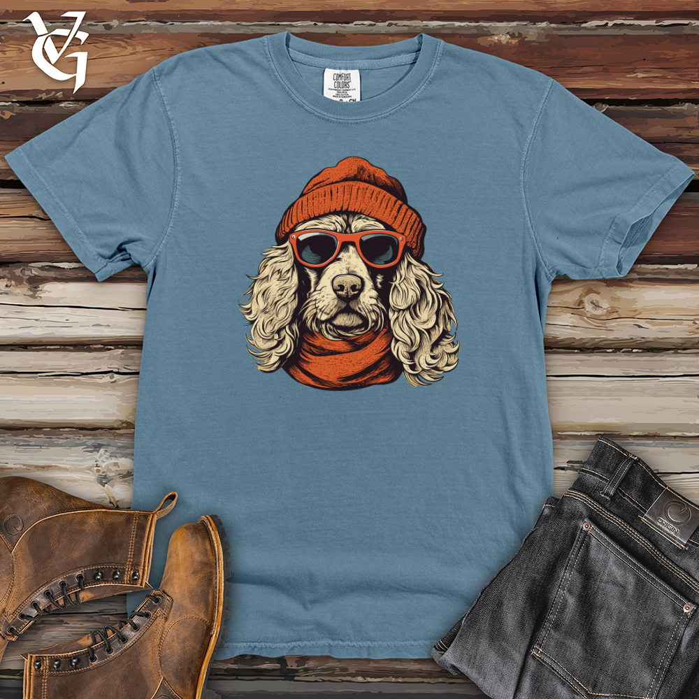 Winter Beanie Doodle Pooch Heavy Cotton Comfort Colors Tee