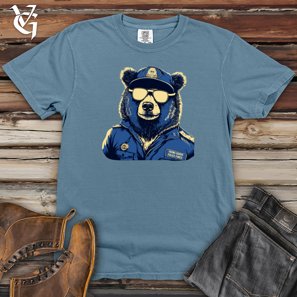 Officer Bear on Duty 01 Heavy Cotton Comfort Colors Tee