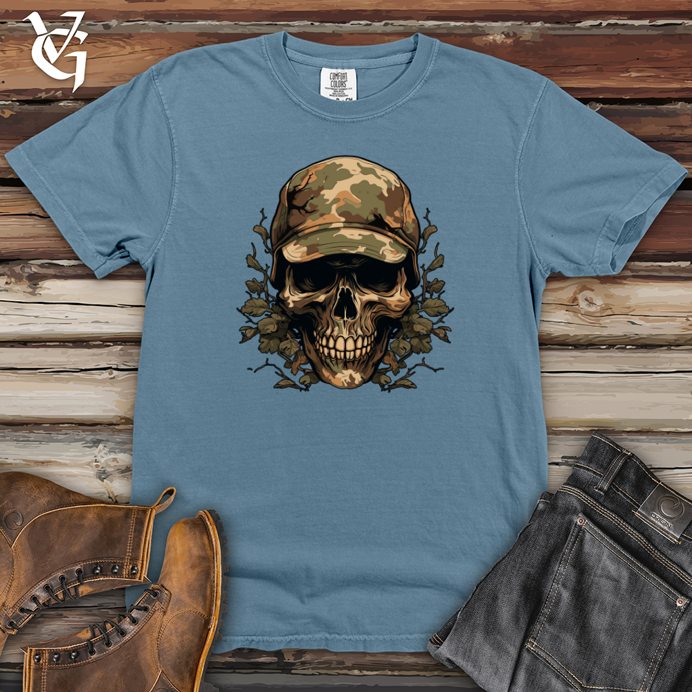 Camouflaged Skull Splendor Heavy Cotton Comfort Colors Tee