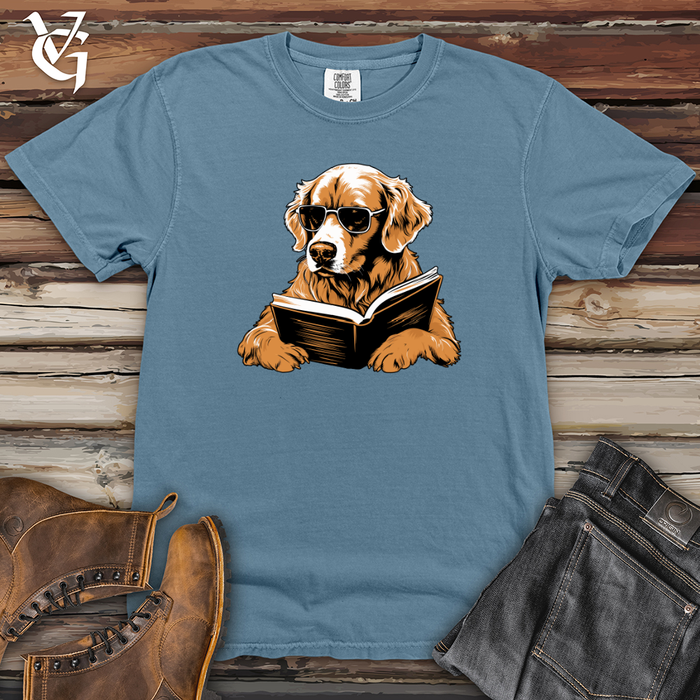 Golden Retriever Literary Escape Heavy Cotton Comfort Colors Tee