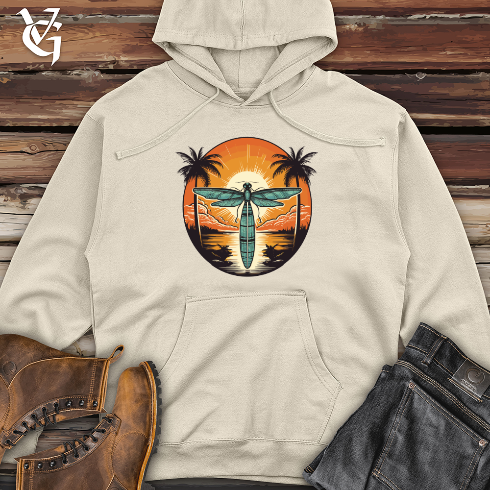 Surfing Dragonfly Rider Midweight Hooded Sweatshirt