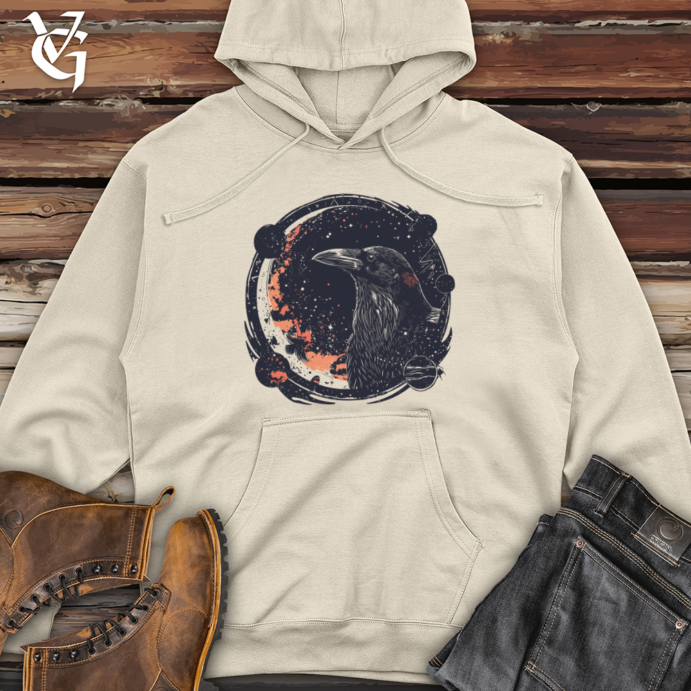 Celestial Crow Cosmos Midweight Hooded Sweatshirt