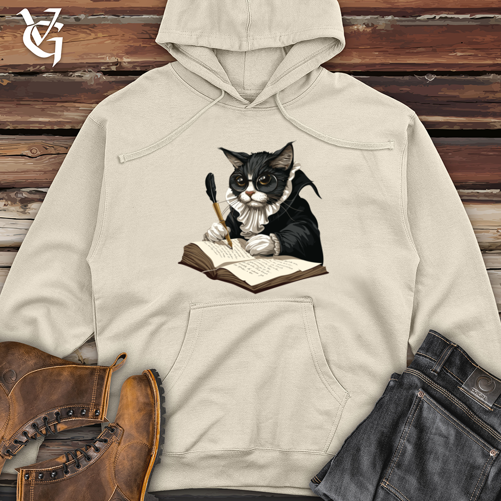 Cat Quill Author Midweight Hooded Sweatshirt