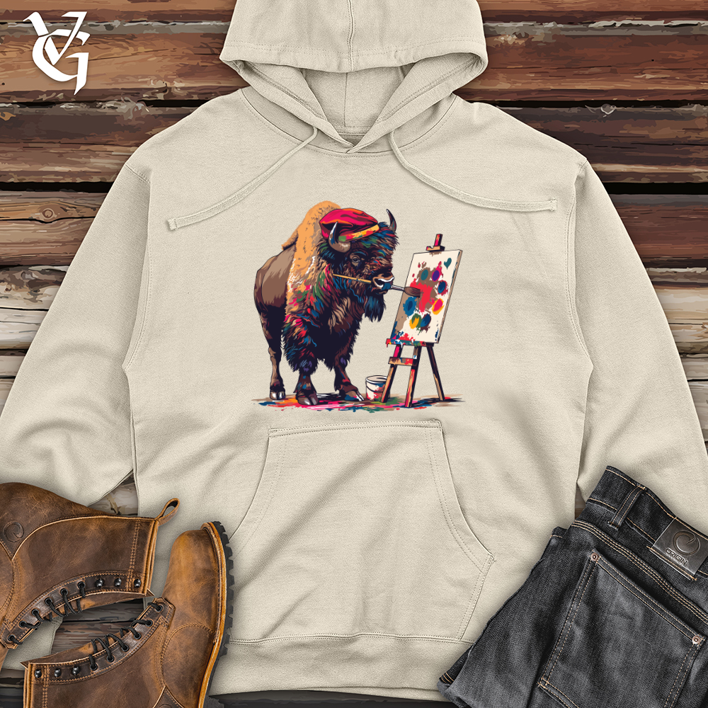 Bison Artist Splatter Midweight Hooded Sweatshirt