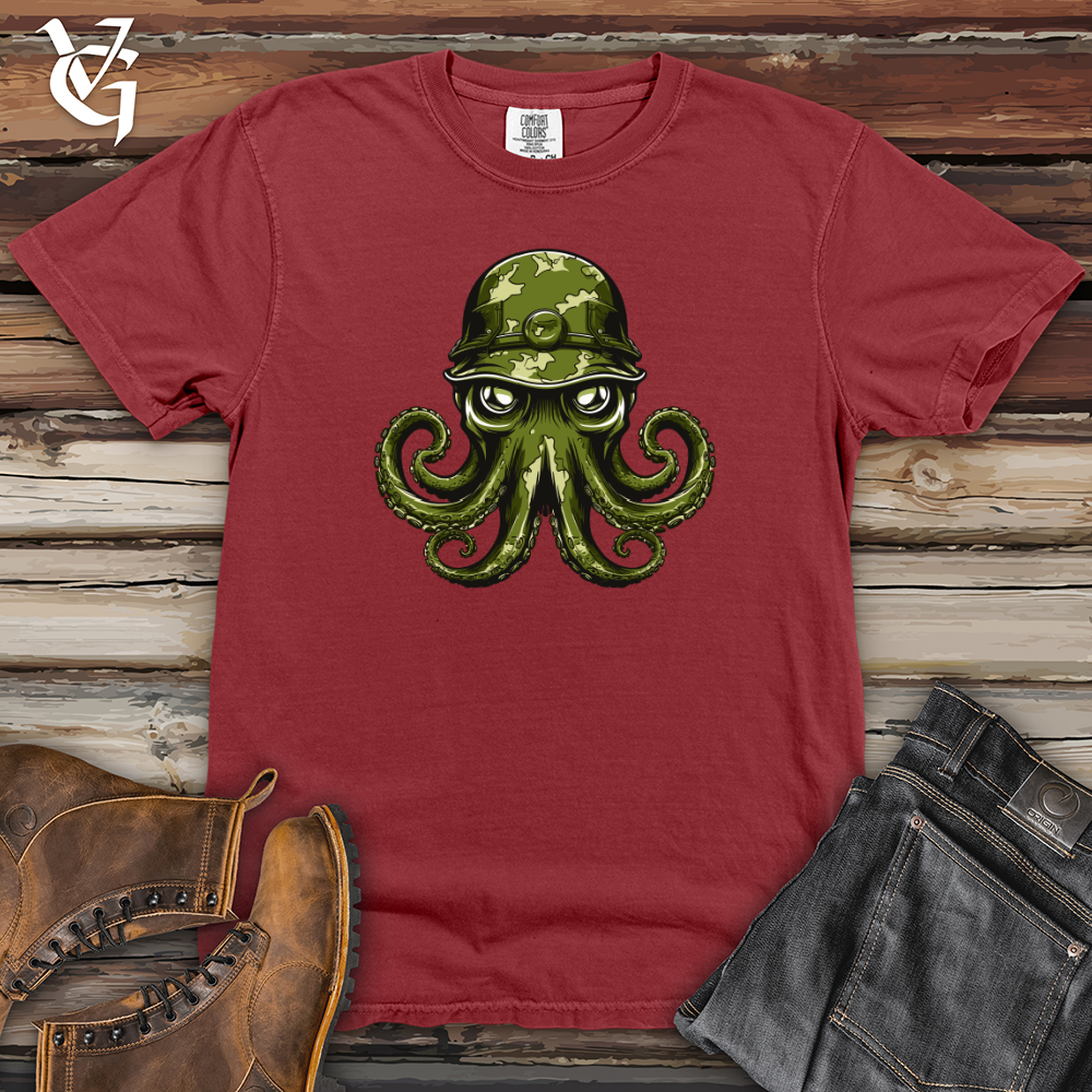 Octopus Commando Helmeted Brigade Heavy Cotton Comfort Colors Tee