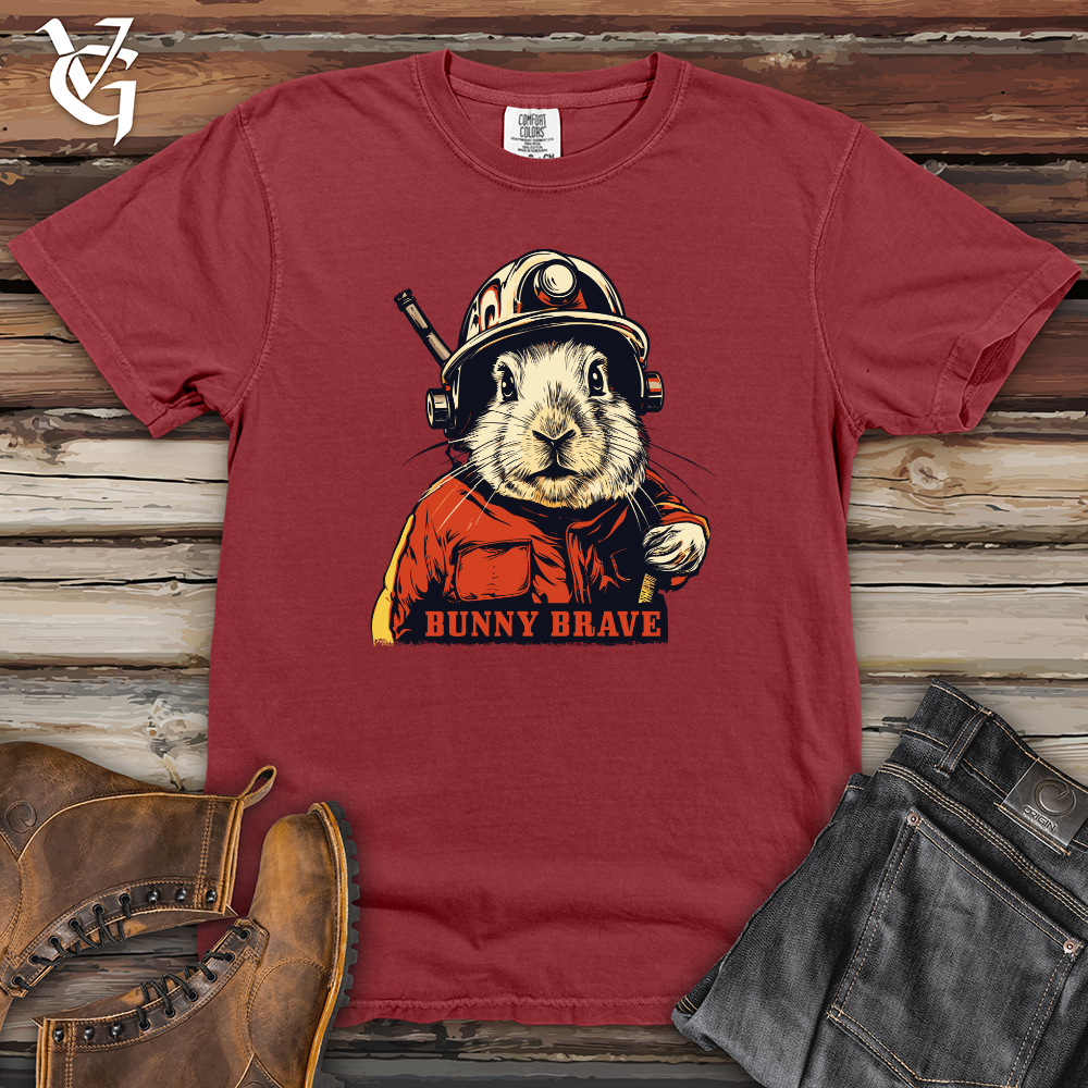 Bunny Brave Firefighter Heavy Cotton Comfort Colors Tee