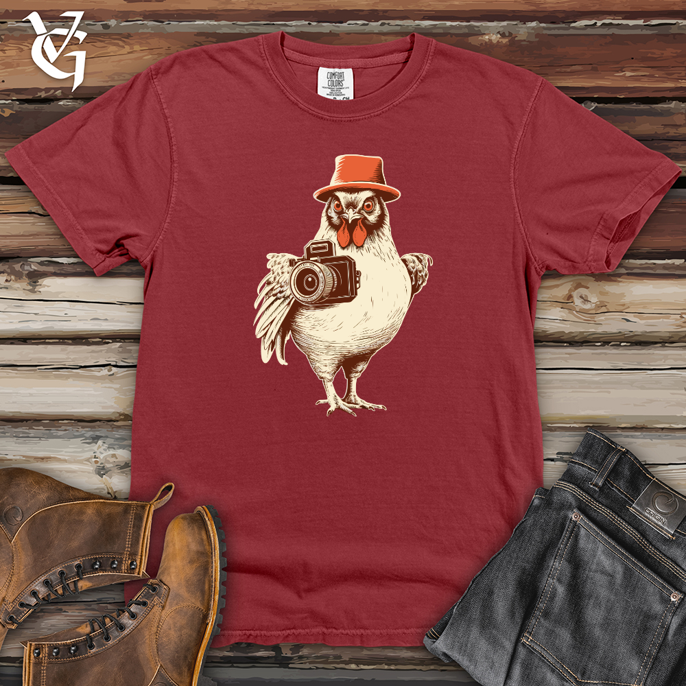 Chicken Capturing Moments Clicks Heavy Cotton Comfort Colors Tee