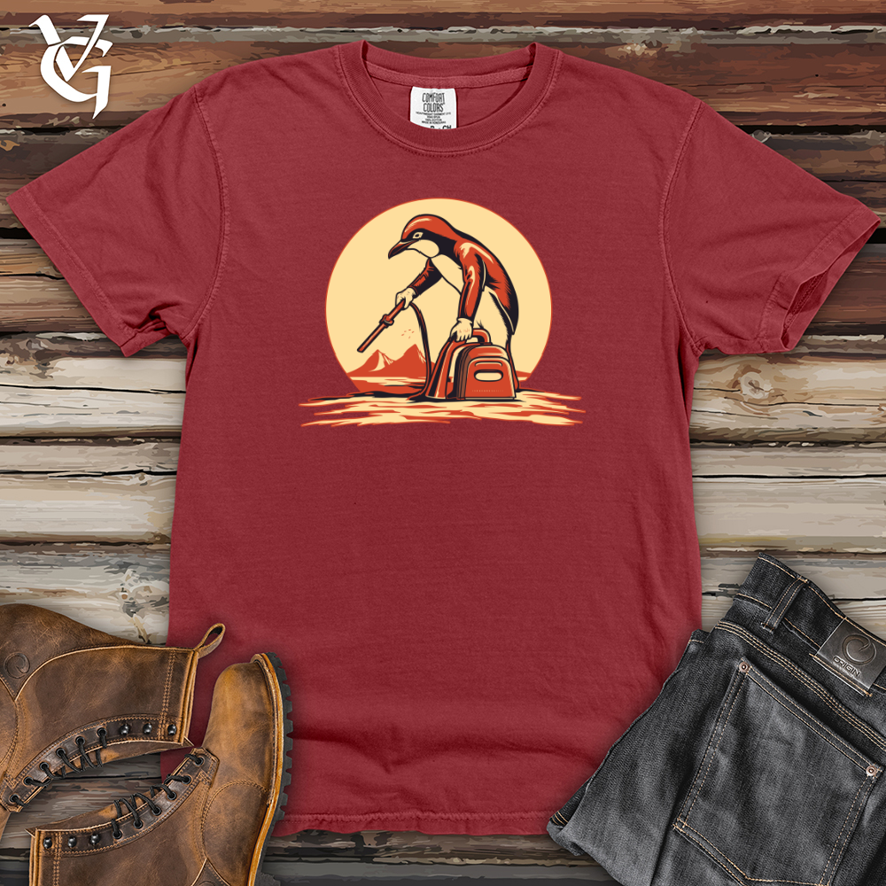 Retro Vacuuming Penguin Heavy Cotton Comfort Colors Tee