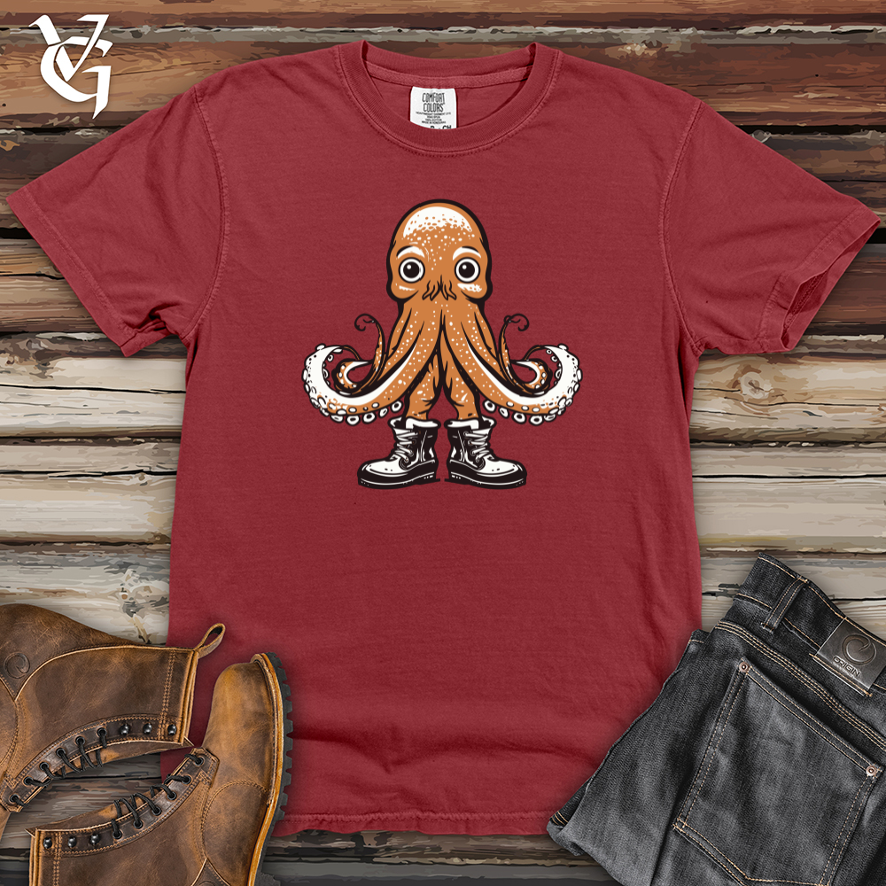 Retro Snow Boot Octopus Heavy Cotton Comfort Colors Tee