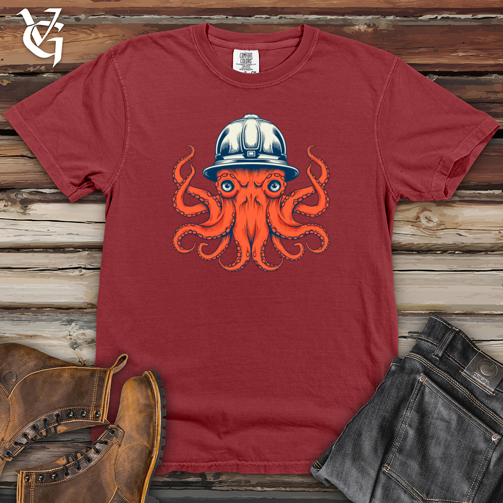 Octopus Firefighter's Brigade Cap Heavy Cotton Comfort Colors Tee