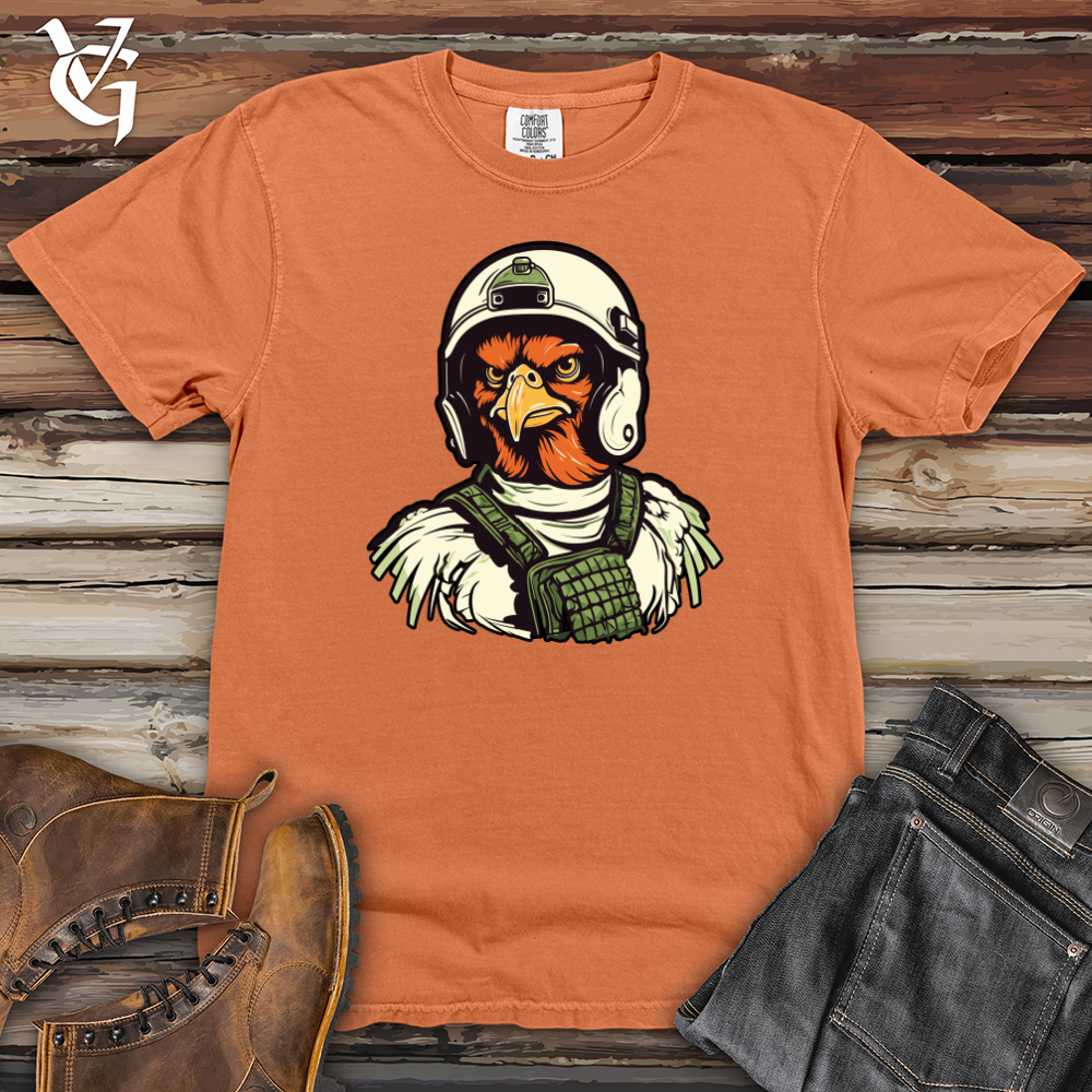 Chicken Soldier Helmet March Heavy Cotton Comfort Colors Tee