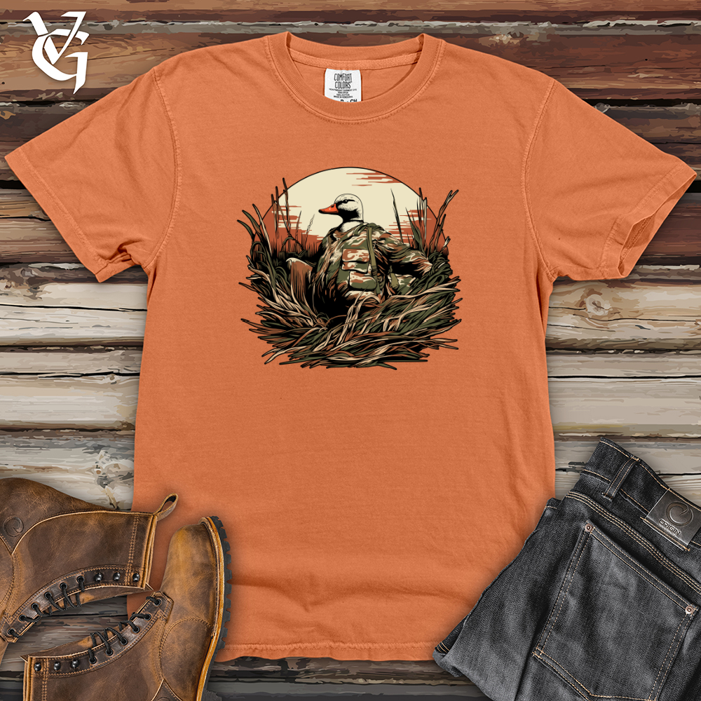 Camouflaged Duck Blind Blend Heavy Cotton Comfort Colors Tee