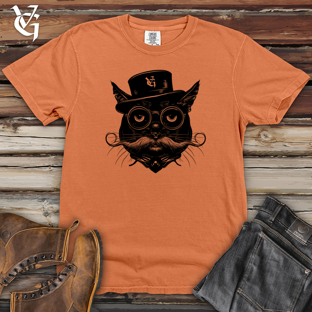 Cat Gentleman Monocle Heavy Cotton Comfort Colors Tee