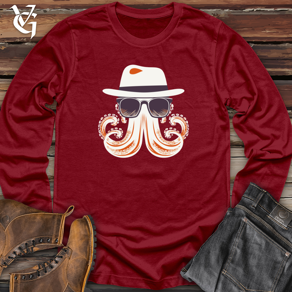 Retro Fedora Octopus 2 Long Sleeve