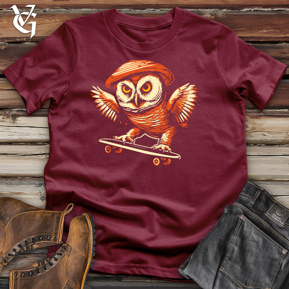 Owl Skate Boarder Cotton Tee
