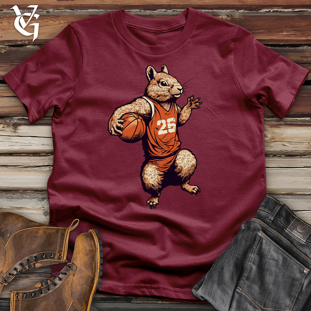 A Squirrel Playing Basketball Cotton Tee