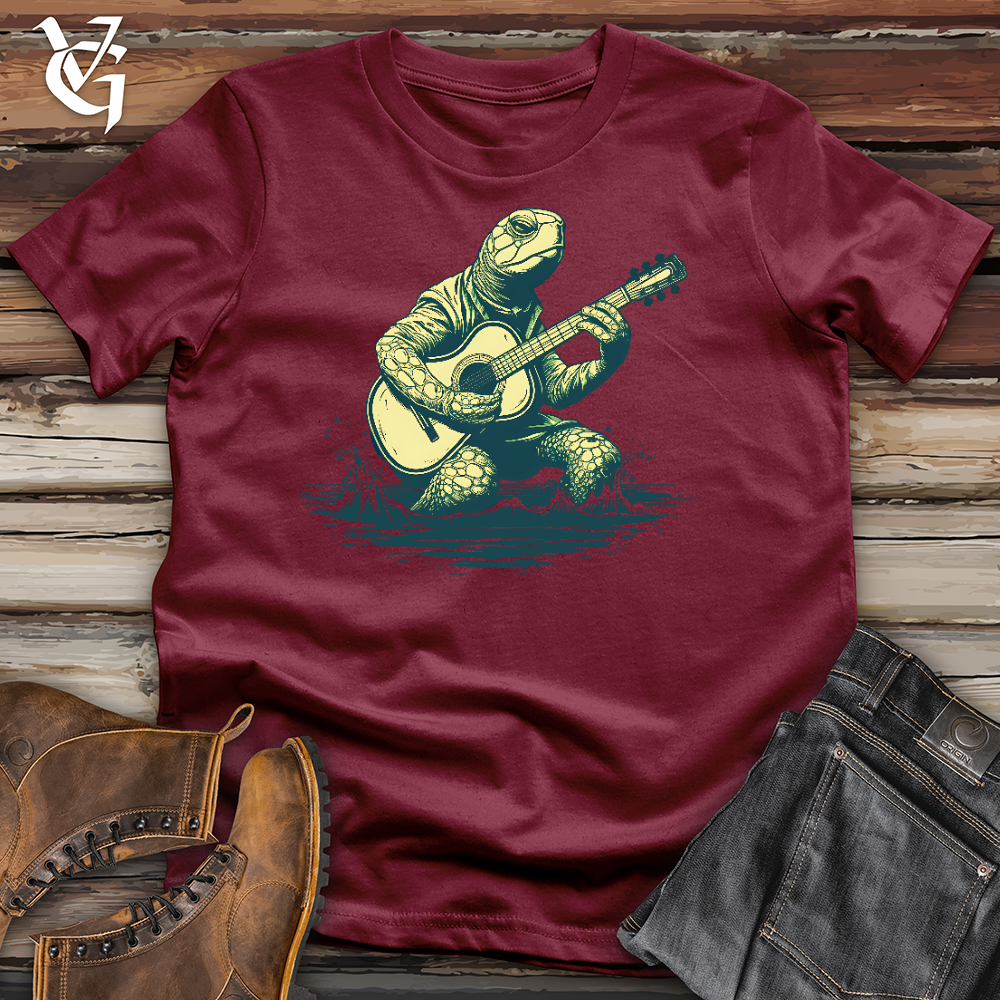 Turtle Playing Guitar Cotton Tee