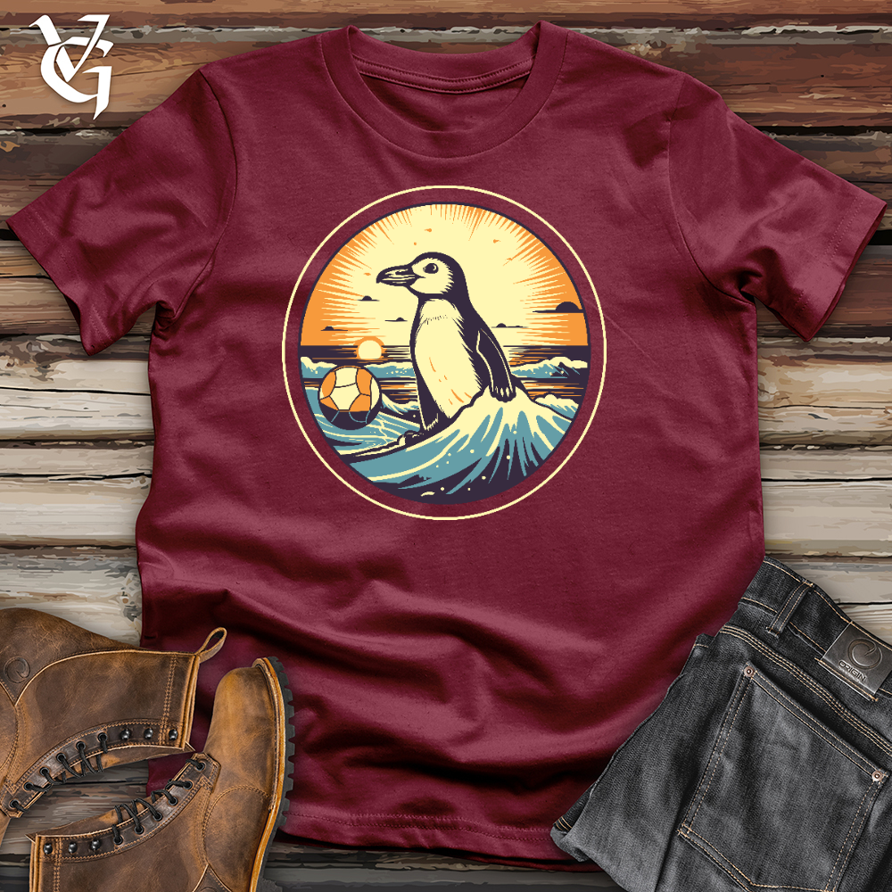 Penguin Playing Volleyball Cotton Tee