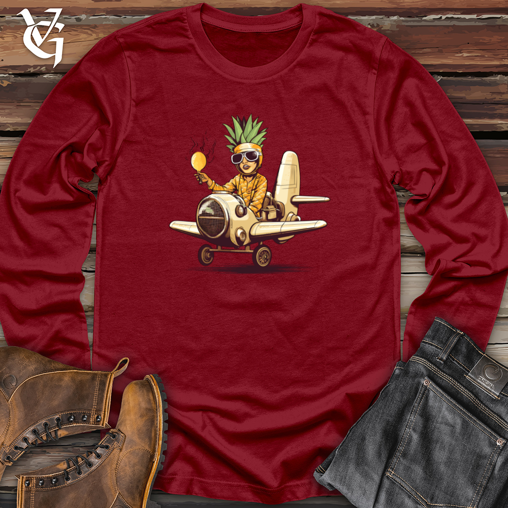 Retro Flyer Pineapple  Long Sleeve