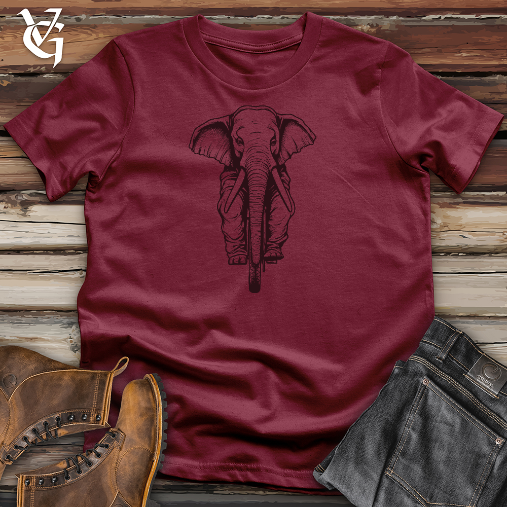 Elephant Riding a Cycle Cotton Tee